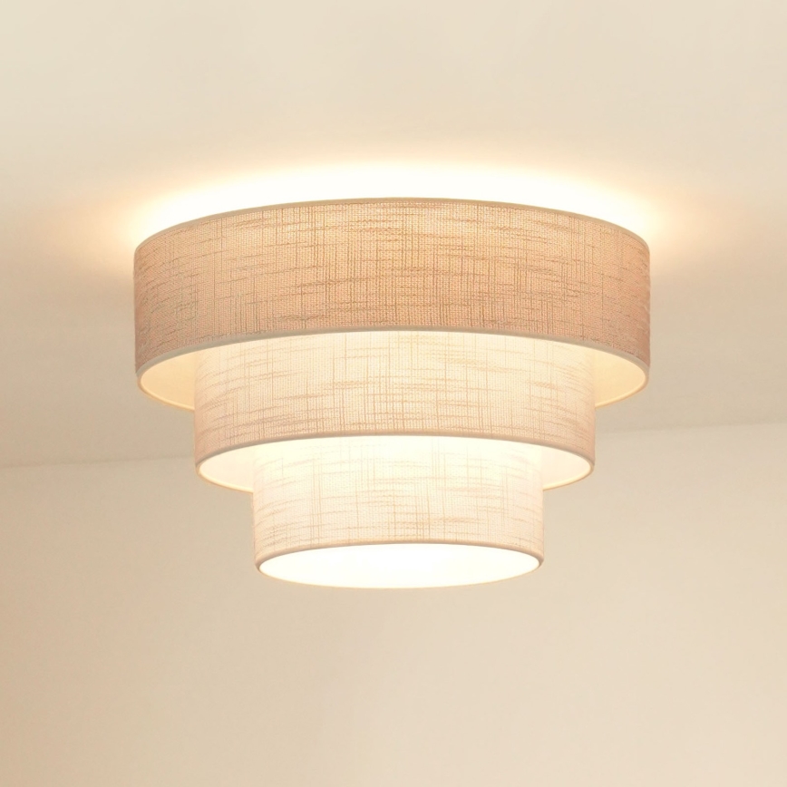 Brilagi - Plafoniera ALASKA LUNETA 1xE27/15W/230V diametro 45 cm grigio/color crema