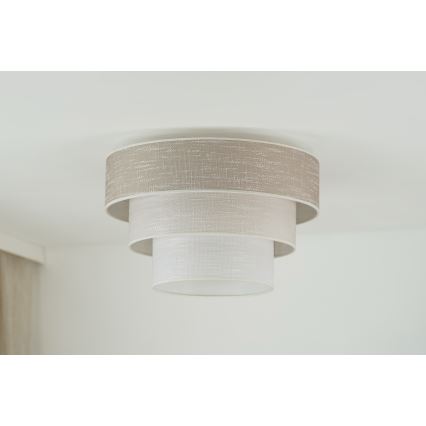 Brilagi - Plafoniera ALASKA LUNETA 1xE27/15W/230V diametro 45 cm grigio/color crema