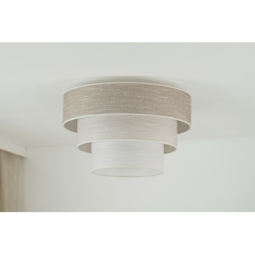 Brilagi - Plafoniera ALASKA LUNETA 1xE27/15W/230V diametro 45 cm grigio/color crema