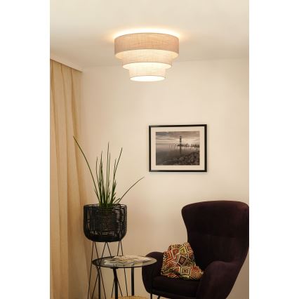 Brilagi - Plafoniera ALASKA LUNETA 1xE27/15W/230V diametro 45 cm grigio/color crema
