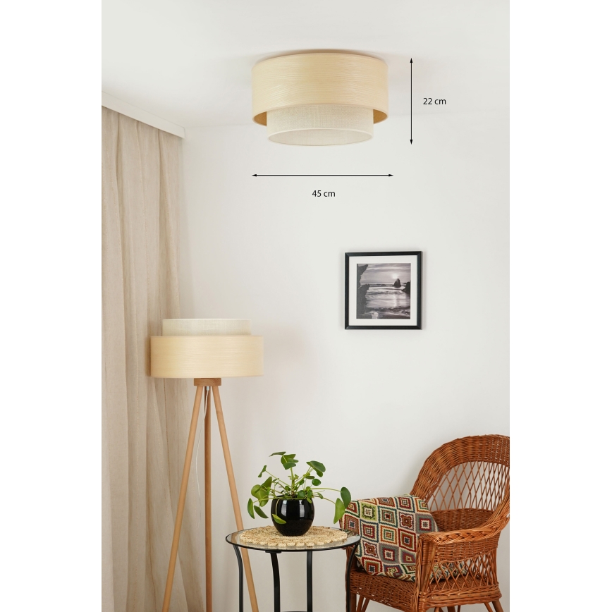 Brilagi - Plafoniera ARIZONA BOHO 1xE27/15W/230V diametro 45 cm beige