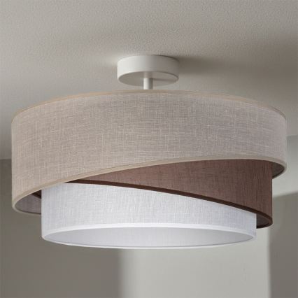 Brilagi - Plafoniera ARROW 1xE27/60W/230V Ø 45 cm beige/marrone/bianco