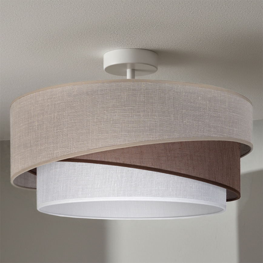Brilagi - Plafoniera ARROW 1xE27/60W/230V Ø 45 cm beige/marrone/bianco
