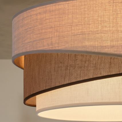 Brilagi - Plafoniera ARROW 1xE27/60W/230V Ø 45 cm beige/marrone/bianco