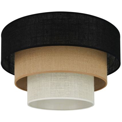 Brilagi - Plafoniera ASPEN LUNETA 1xE27/15W/230V diametro 45 cm nero/beige/color crema