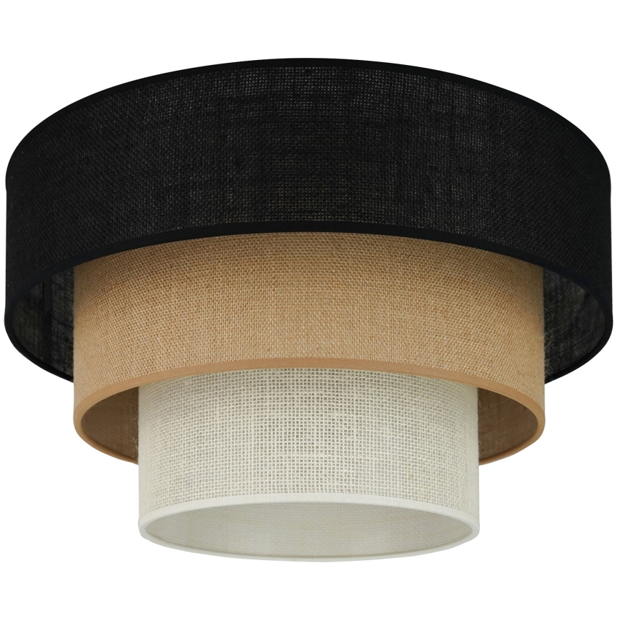 Brilagi - Plafoniera ASPEN LUNETA 1xE27/15W/230V diametro 45 cm nero/beige/color crema
