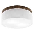 Brilagi - Plafoniera BELLADONNA 2xE27/15W/230V diametro 40 cm bianco/quercia