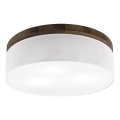 Brilagi - Plafoniera BELLADONNA 3xE27/15W/230V diametro 50 cm bianco/quercia
