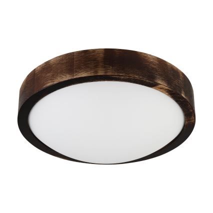 Brilagi - Plafoniera CARVALHO SLIM SMOKEY 1xE27/60W/230V rovere Ø 27,5 cm