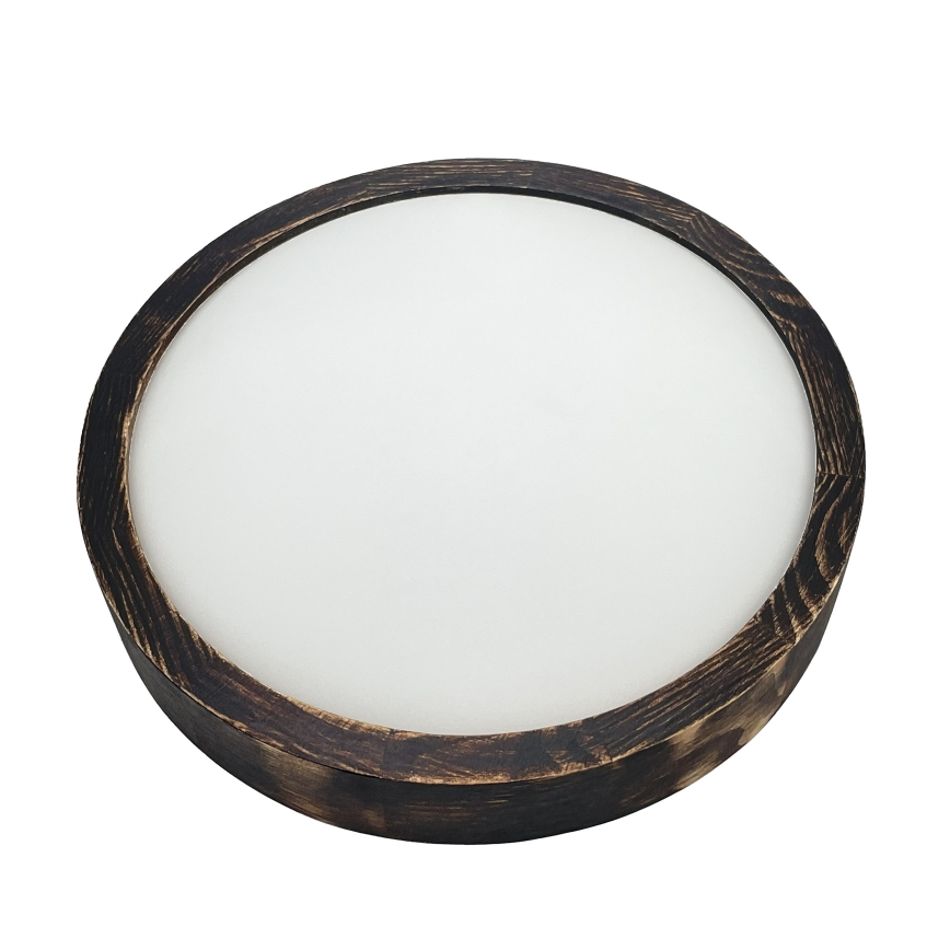 Brilagi - Plafoniera CARVALHO SLIM SMOKEY 1xE27/60W/230V rovere Ø 27,5 cm