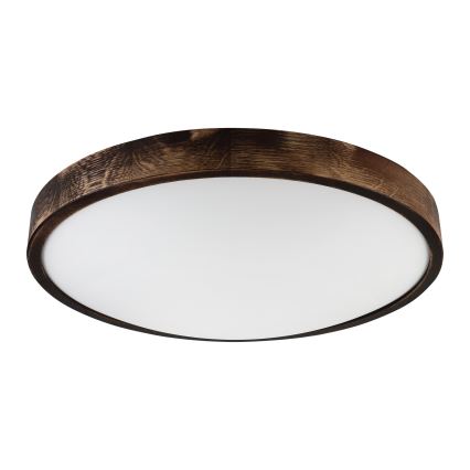 Brilagi - Plafoniera CARVALHO SLIM SMOKEY 3xE27/60W/230V rovere, diam. 47,5 cm
