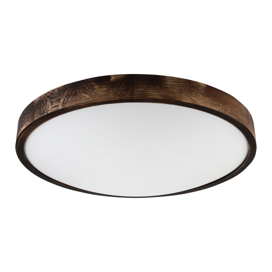Brilagi - Plafoniera CARVALHO SLIM SMOKEY 3xE27/60W/230V rovere, diam. 47,5 cm