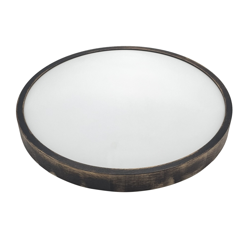 Brilagi - Plafoniera CARVALHO SLIM SMOKEY 3xE27/60W/230V rovere, diam. 47,5 cm