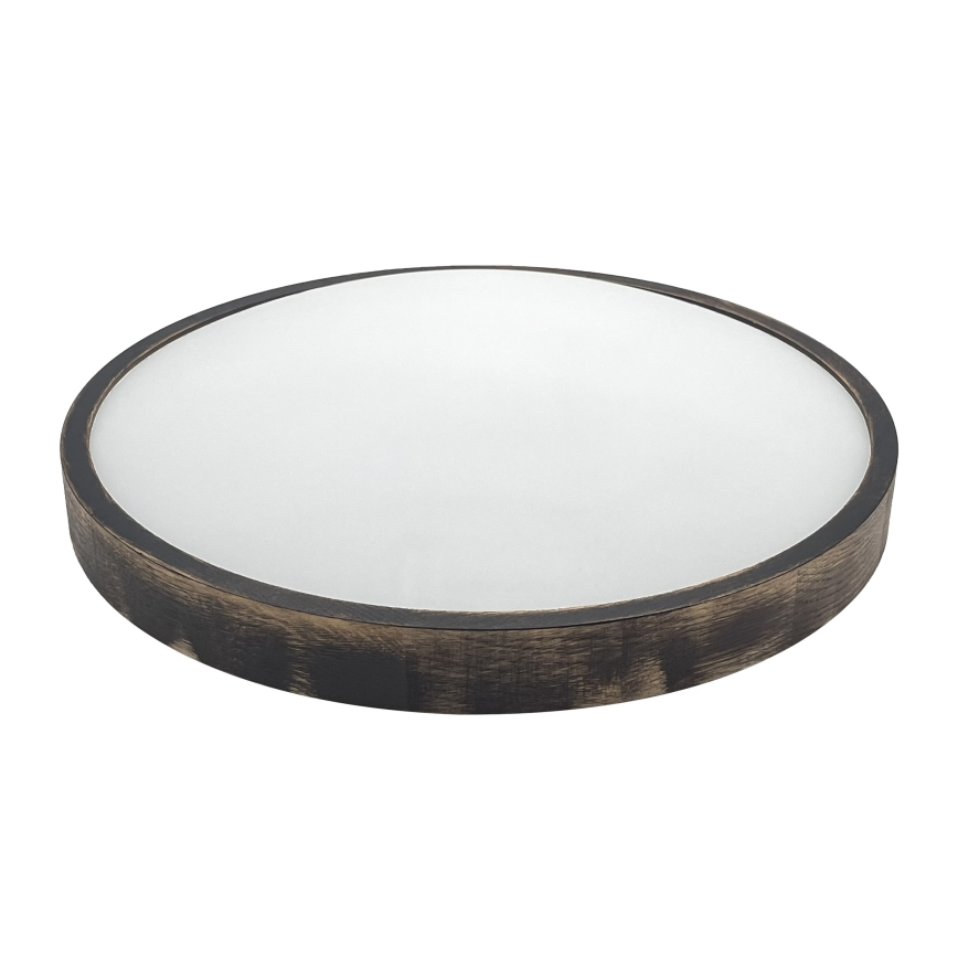 Brilagi - Plafoniera CARVALHO SLIM SMOKEY 3xE27/60W/230V rovere, diam. 47,5 cm