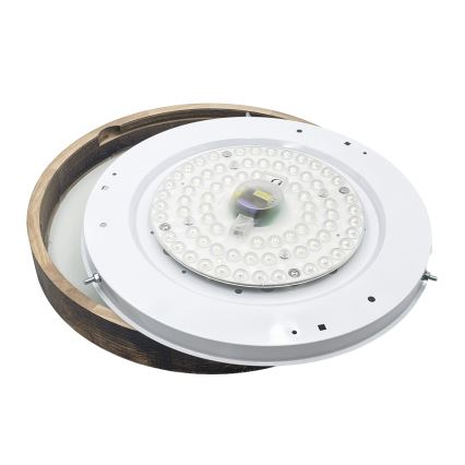 Brilagi - Plafoniera CARVALHO SLIM SMOKEY 3xE27/60W/230V rovere, diam. 47,5 cm