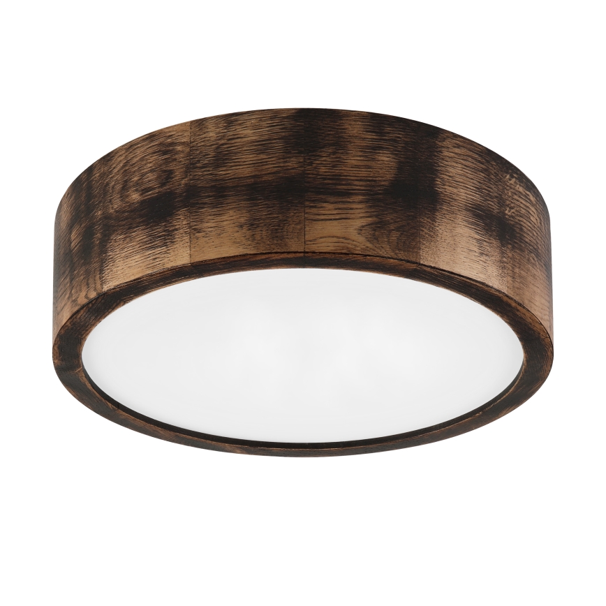 Brilagi - Plafoniera CARVALHO SMOKEY 1xE27/60W/230V rovere Ø 27,5 cm