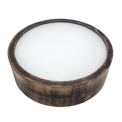 Brilagi - Plafoniera CARVALHO SMOKEY 1xE27/60W/230V rovere Ø 27,5 cm