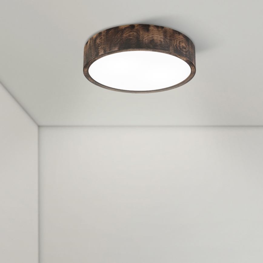 Brilagi - Plafoniera CARVALHO SMOKEY 2xE27/60W/230V rovere Ø 37,5 cm