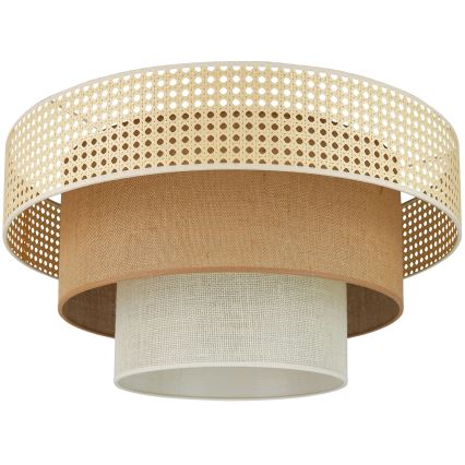 Brilagi - Plafoniera CEDAR LUNETA 1xE27/15W/230V diametro 45 cm beige/marrone/color crema