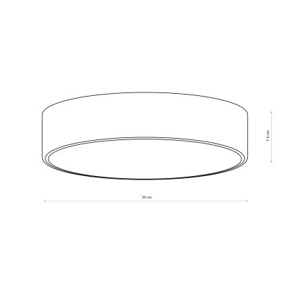 Brilagi - Plafoniera CLARE 2xE27/24W/230V Ø 30 cm kaki