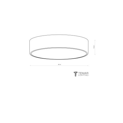 Brilagi - Plafoniera CLARE 2xE27/24W/230V Ø 30 cm marrone