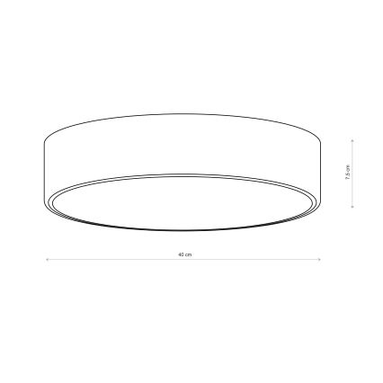 Brilagi - Plafoniera CLARE 3xE27/40W/230V Ø 40 cm rosa