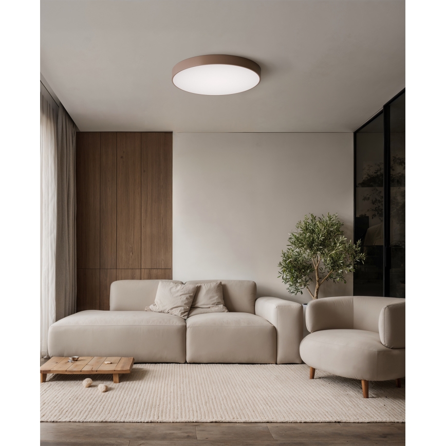 Brilagi - Plafoniera CLARE 4xE27/40W/230V diam. 50 cm marrone