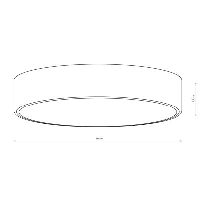 Brilagi - Plafoniera CLARE 4xE27/40W/230V Ø 50 cm rosa