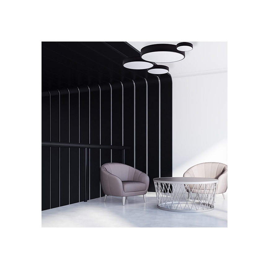 Brilagi - Plafoniera CLARE 5xE27/24W/230V diametro 60 cm nero