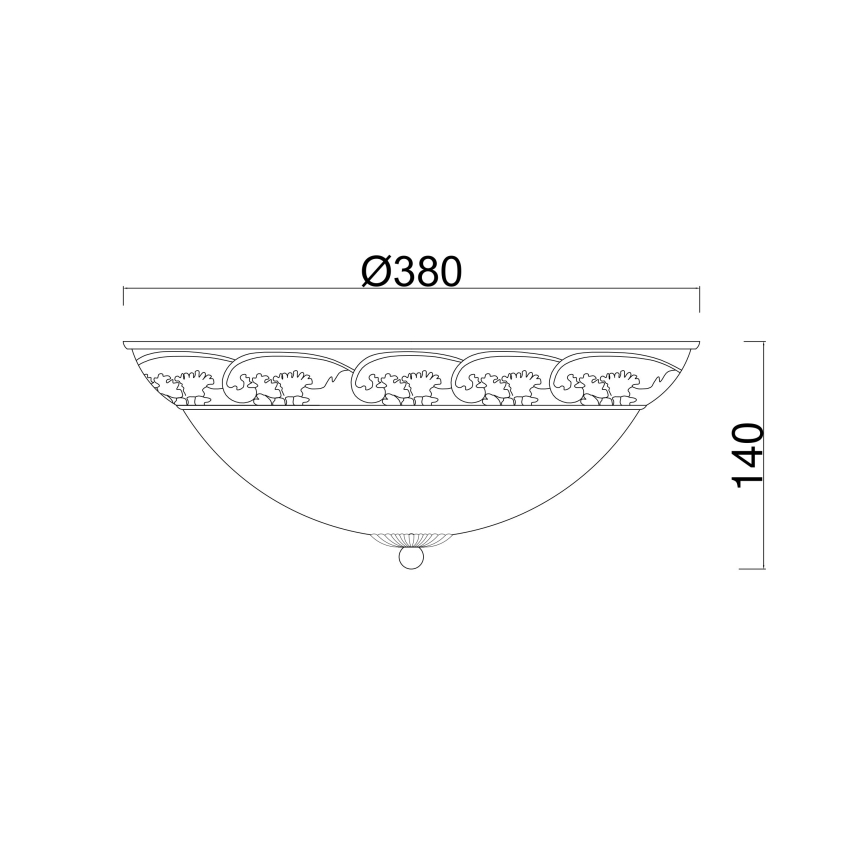 Brilagi - Plafoniera CLASSIC 3xE27/60W/230V ottone