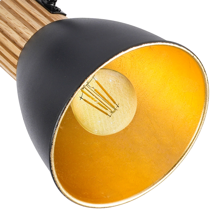 Brilagi - Plafoniera con 4 faretti ODENSE 4xE14/10W/230V in legno di caucciù/nero