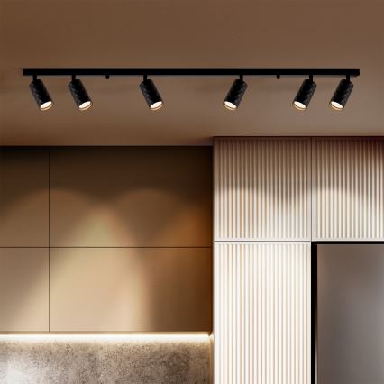 Brilagi - Plafoniera con 6 faretti SELE DIAMANT 6xGU10/30W/230V nero