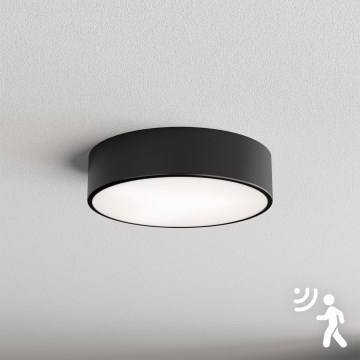 Brilagi - Plafoniera con sensore CLARE 2xE27/40W/230V diametro 30 cm nero