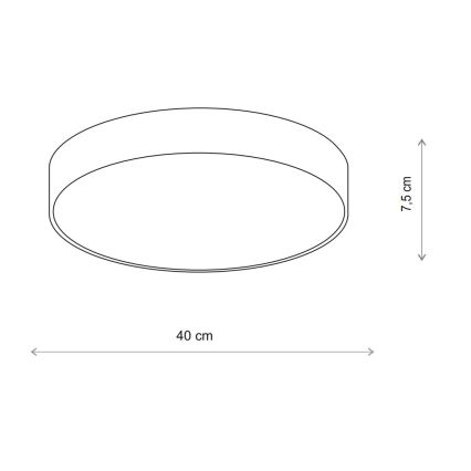 Brilagi - Plafoniera con sensore CLARE 3xE27/24W/230V diametro 40 cm beige