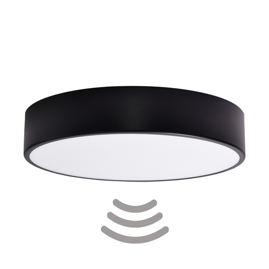 Brilagi - Plafoniera con sensore CLARE 3xE27/24W/230V diametro 40 cm nero