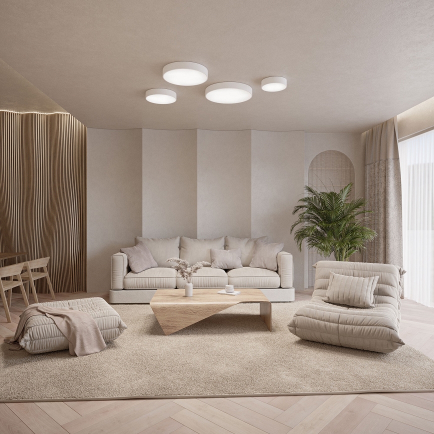 Brilagi - Plafoniera con sensore CLARE 3xE27/40W/230V diametro 40 cm bianco