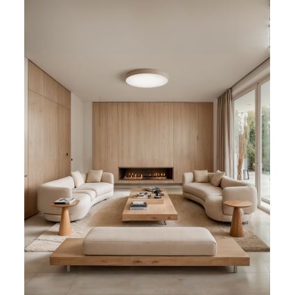 Brilagi - Plafoniera con sensore CLARE 6xE27/24W/230V diametro 80 cm beige