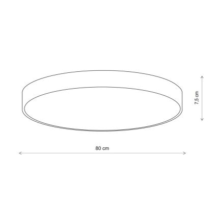 Brilagi - Plafoniera con sensore CLARE 6xE27/24W/230V diametro 80 cm beige