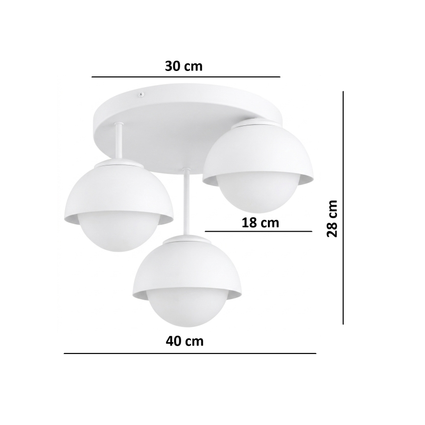 BRILAGI - Plafoniera COSMO 3xE27/60W/230V bianco/oro
