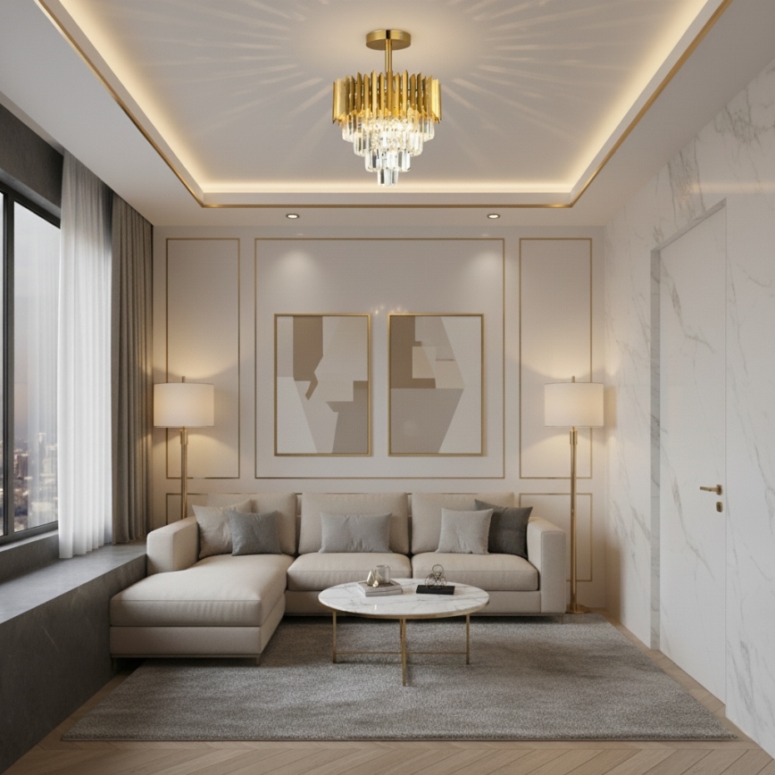 Brilagi - Plafoniera CRISTAL 5xE14/40W/230V Ø 43 cm