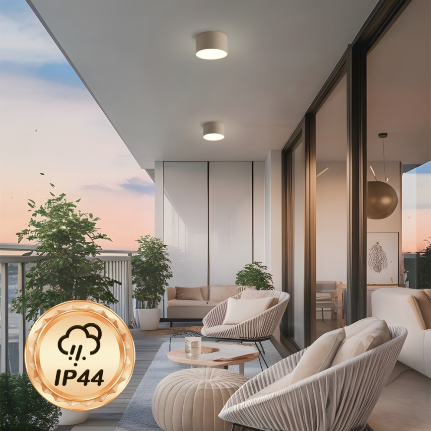 Brilagi - Plafoniera da bagno a LED FORIS LED/9W/230V Ø 9 cm beige IP44 CRI 90