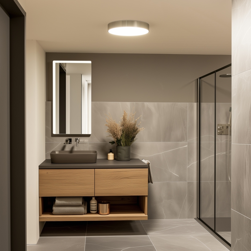 Brilagi - Plafoniera LED per bagno POOL LED/36W/230V 3000/4000/5500K Ø 40 cm IP54 cromo opaco