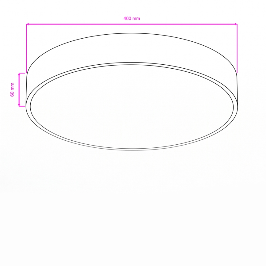 Brilagi - Plafoniera LED per bagno POOL LED/36W/230V 3000/4000/5500K Ø 40 cm IP54 cromo opaco