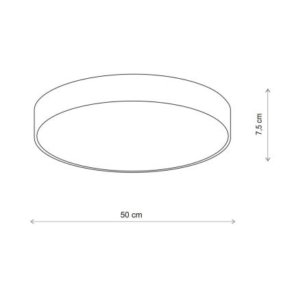 Brilagi - Plafoniera da bagno CLARE 4xE27/24W/230V diametro 50 cm beige IP54