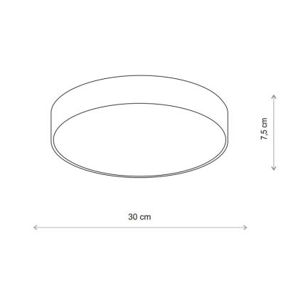 Brilagi - Plafoniera per bagno con sensore CLARE 2xE27/24W/230V Ø 30 cm IP54 beige