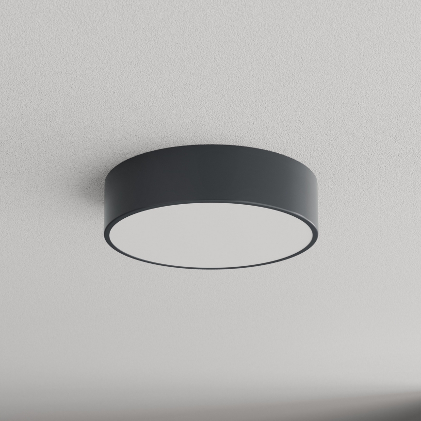Brilagi - Plafoniera per bagno con sensore di movimento e sensore crepuscolare CLARE 2xE27/24W/230V Ø 30 cm antracite IP54