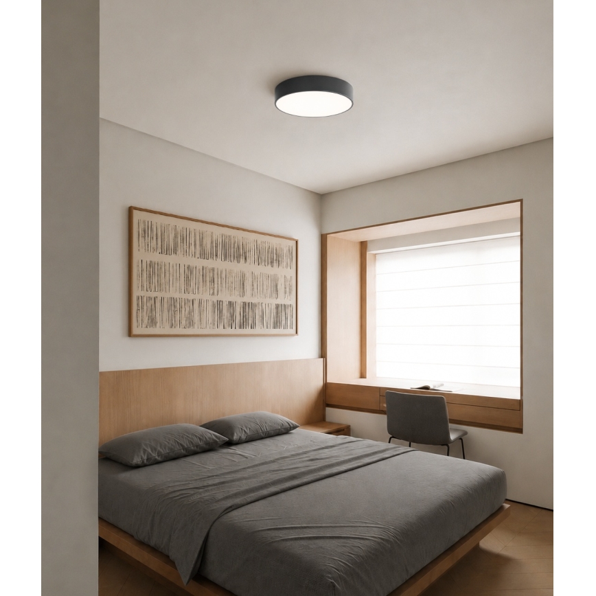 Brilagi - Plafoniera per bagno con sensore di movimento e crepuscolare CLARE 4xE27/24W/230V Ø 50 cm antracite IP54