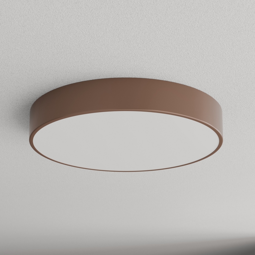 Brilagi - Plafoniera da bagno con sensore di movimento e sensore crepuscolare CLARE 4xE27/24W/230V Ø 50 cm marrone IP54