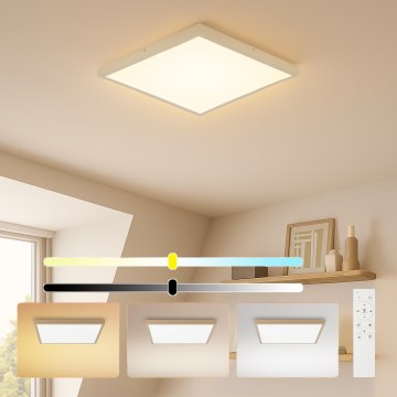 Brilagi - Plafoniera da bagno dimmerabile a LED FRAME SMART/50W/230V 60x60 cm 3000-6000K IP44 beige + telecomando