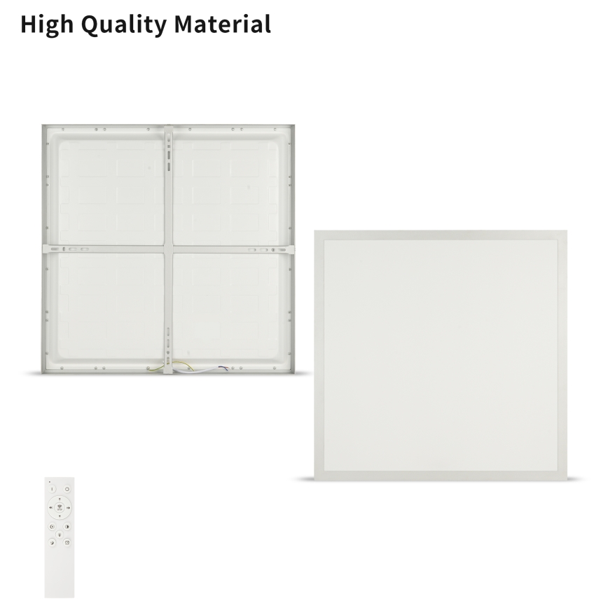 Brilagi - Plafoniera da bagno dimmerabile a LED FRAME SMART LED/50W/230V 60x60 cm 3000-6000K IP44 argento + telecomando incluso